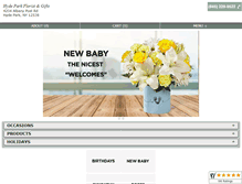 Tablet Screenshot of hydeparkfloristandgifts.com